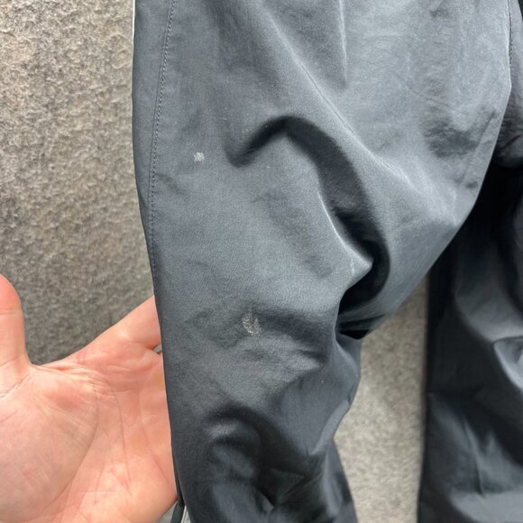 Adidas Sweatpants Women Small Black Wind Track Ankle Zip VTG Straight Trefoil - Picture 9 of 12